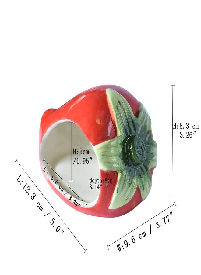 OMEM Reptile Hide and cave Habitat Decor Aquarium/Reptile breeding Box Decorative Accessories - Strawberry House Hermit Crab Landscaping Ornaments - Image 2